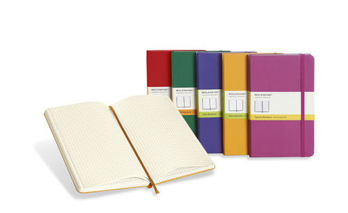 Large colored notebooks