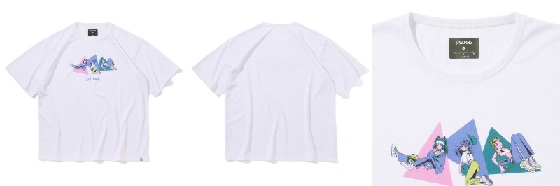 T-SHIRT DENQ TRIANGLER PATTERN COLOR: ホワイト　PRICE: ¥4,840（本体¥4,400）