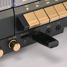 ドウシシャ／ORION Bluetooth機能搭載 CDステレオラジオカセット SCR-B9　見た目はレトロでも機能は最新