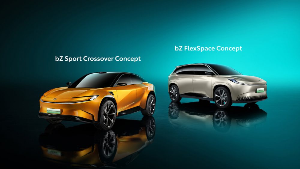 上海国際モーターショーで世界初披露されたバッテリーEVのコンセプトカー「bZ スポーツ クロスオーバー コンセプト」「bZ フレックススペース コンセプト」