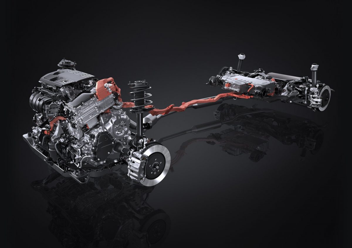 高効率な2.5L直4ガソリンエンジンとモーターを組み合わせたハイブリッドシステム