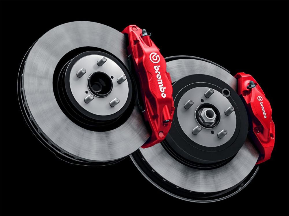 Brembo製ベンチレーテッドディスクブレーキ