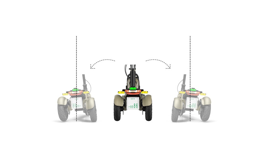 左右の車輪が独立して上下する独立懸架式構造はコーナーリングの際にその性能を発揮