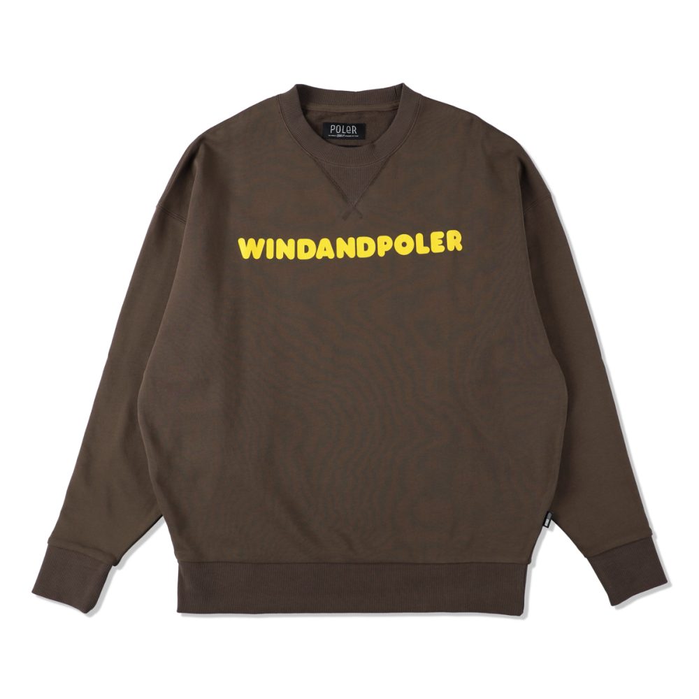 「POLeR × WDS FIELD CREW NECK」￥15,950／ブラウン