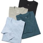 「ワンダーウェア ミッドTシャツ ロングスリーブ2.0」各￥14,300／4色展開（フォレストグリーン、ライトグレー、ライトブルー、ブラック）