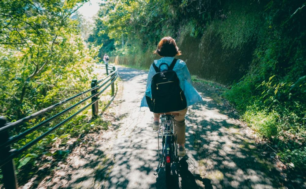 四万十川沿いの旧道をサイクリング