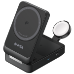 「Anker MagGo Wireless Charging Station（Foldable 3-in-1）」￥14,990／約89×60×25㎜／約180ｇ／ブラック
