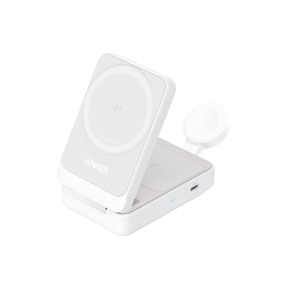 「Anker MagGo Wireless Charging Station（Foldable 3-in-1）」￥14,990／約89×60×25㎜／約180ｇ／ホワイト