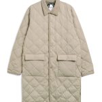 「シティ パイピングカラー ロングダウンコート」￥14,850／ダークベージュ