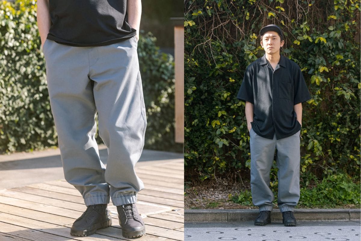 「DRYCOTTONY Heavy duty RIP-STOP JOGGER PANTS」￥24,000／3色展開（ダークグレー、ブラック、ベージュ）