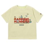 「ECO HYBRID CAMPING MANNERS WILD ANNIMALS KIDS TEE」￥4,400／イエロー