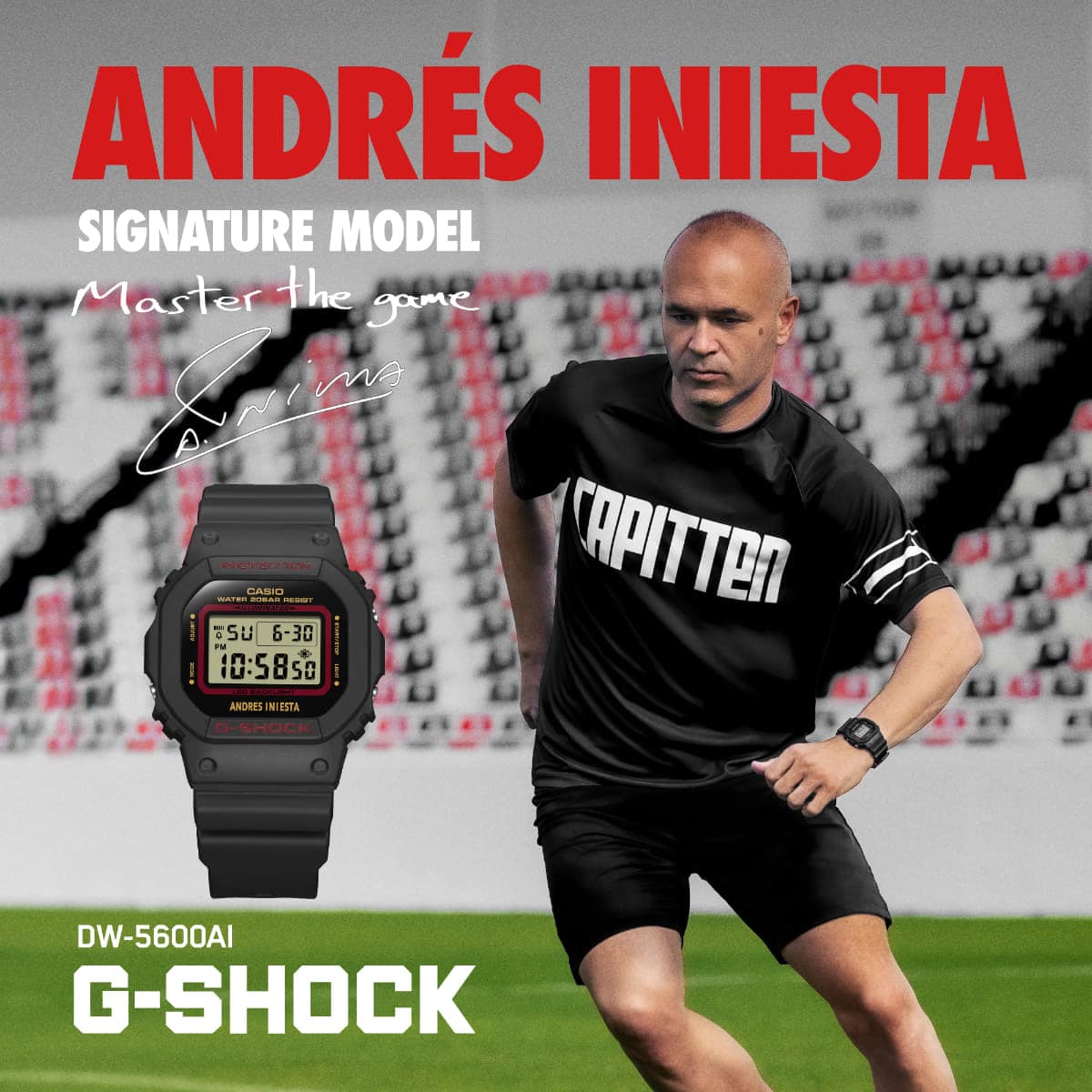 【G-SHOCK限定モデル】サッカー・イニエスタ選手のシグネチャーモデルをローンチ