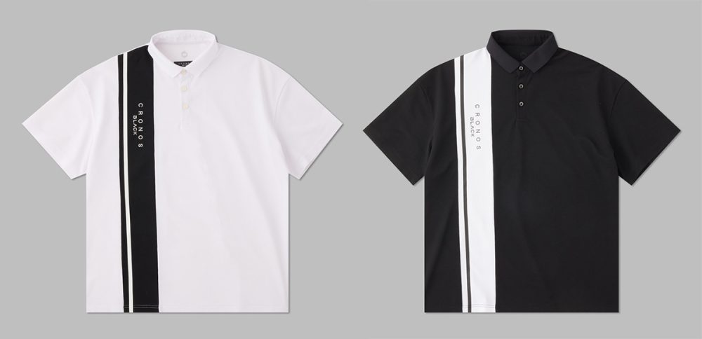 クロノス ブラック 2LINE POLO 各￥17,600（税込）