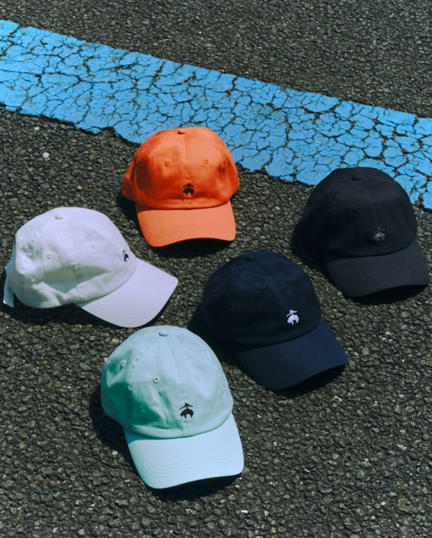 「別注GF COTTON TWIL BB CAP」￥8,800／5色展開（ブラック、ネイビー、オレンジ、ホワイト、ミントグリーン）