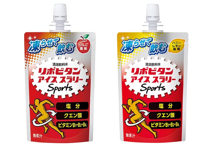 リポビタンアイススラリー for Sports リング風味、ハニーレモン風味 希望小売価格は各￥194