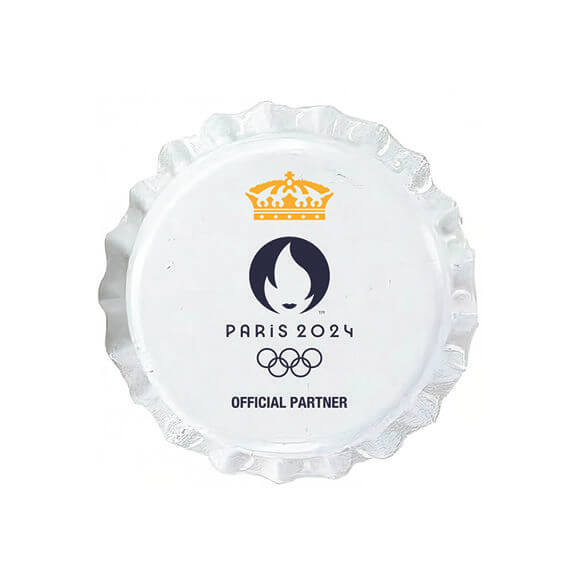 ボトルのキャップにもパリ2024オリンピックのロゴをデザイン