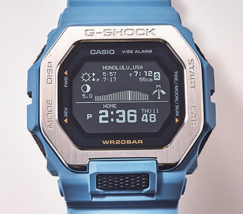 G-SHOCK
G-LIDE [GBX-100-2AJF]　「詳細な情報まで表示するタイドグラフ機能」