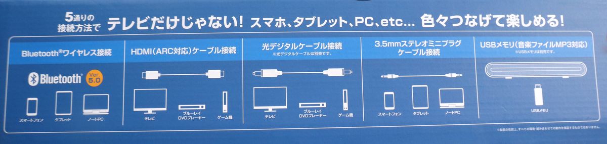 1台３役テレビ用スピーカーのスペック