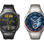 ファーウェイ HUAWEI WATCH GT 5 Pro 46mm 左）ブラック（フルオロエラストマー）￥48,180（税込） 右）チタニウム￥65,780（税込）