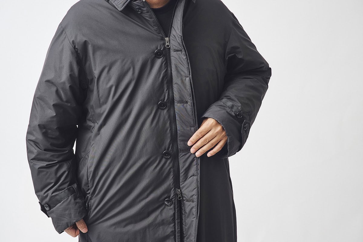 2024年購入♡試着のみ♡ナンガ♡ノーカラーダウンコート♡WM♡ブラック NANGA (ナンガ) NO COLLAR DOWN COAT / ノーカラーダウンコート