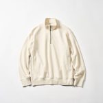 スウェットハーフジップシャツ 01 OFF WHITE ￥3,990