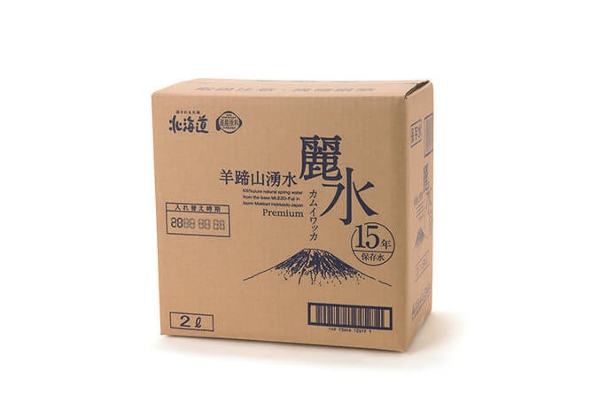 ジャパン・ミネラル
国内最長15年保存水《カムイワッカ麗水15年》2L×6本/箱
￥4,990