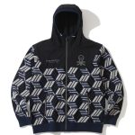 マーク＆ロナ「GeoLine Hybrid Hoodie Jacket」￥66,000／ブラック