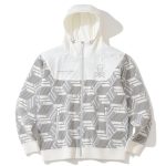 マーク＆ロナ「GeoLine Hybrid Hoodie Jacket」￥66,000／ホワイト