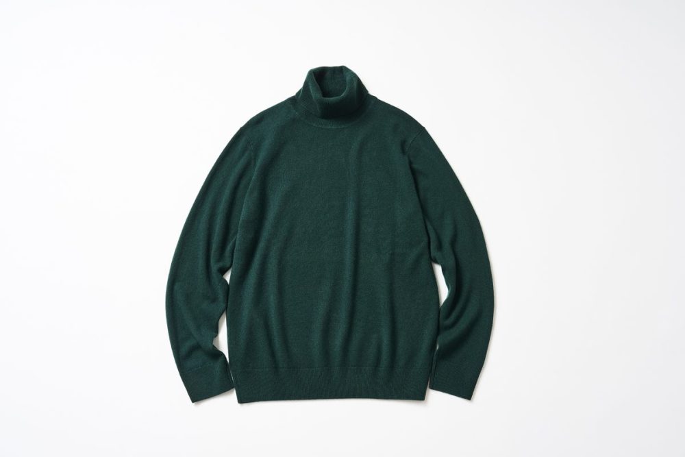 カシミヤタートルネックセーター 55 GREEN ￥9,990