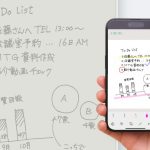 カイテ専用アプリを使えば、「カイテメモ」に書いた内容を、専用アプリでサッと撮影するだけで保存、共有が自由自在