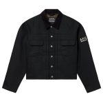 A.P.C. × バブアー「スペイ デニムジャケット」￥71,500／ブラック