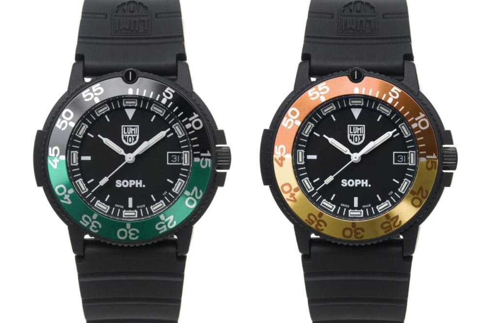 ルミノックス「Luminox 3001 SOPH. Exclusive」￥73,700／クォーツ／43㎜径／2色展開／各200本限定