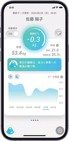 issin スマートバスマット 体組成計モデル　「スマホで健康管理！」