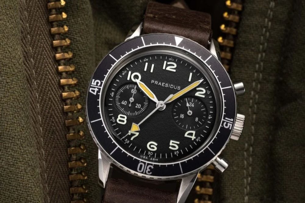 「実用性抜群な38㎜径クロノグラフ」米プレジダス「The Type H-75 Chronograph」は新世代の軍用クロノグラフに範をとった傑作だ