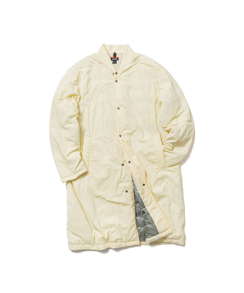 ナンガ「RIB COLLAR SOFT DOWN COAT」￥41,800／イエロー