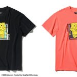 スポルディング「Tシャツ スポンジ・ボブ チェッカーフラッグ」各￥5,390／４色展開（ホワイト、ブラック、コーラル、ストーン）