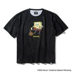 スポルディング「Tシャツ スポンジ・ボブ クラビーパーティ」各￥5,390／3色展開（ホワイト、ブラック、コーラル）