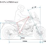 普段の街中での移動からツーリングまで前方の見通しが利きやすいアップライトなライディングポジションを設定