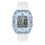 アイスウォッチ「アイスデジットボリデイ」￥8,800／クォーツ／44.7×38㎜／10気圧防水／ホワイト-クリアブルー