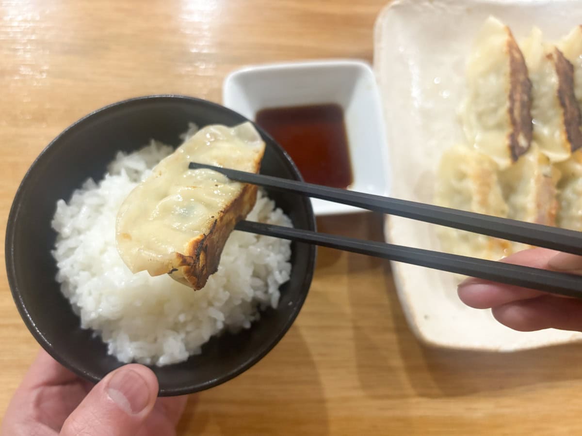 野菜多めの具材なので、餃子だけでもパクパクといくらでもいけちゃいます