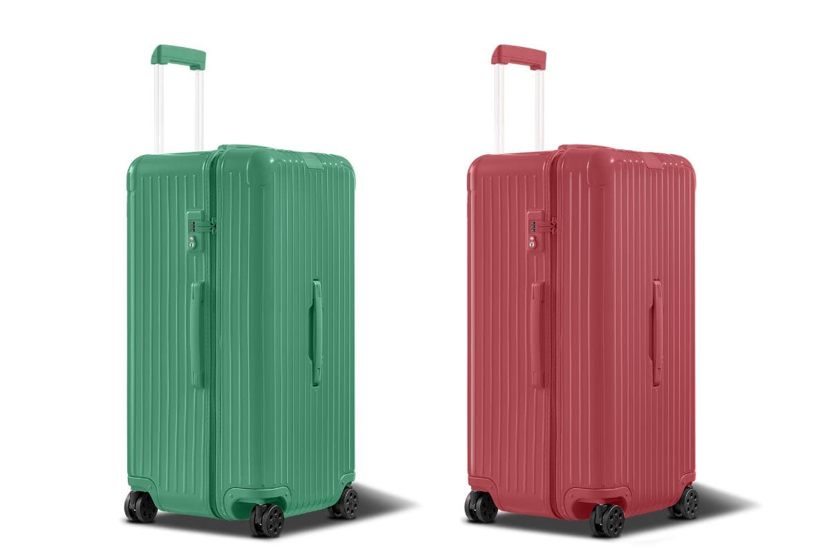 リモワ「エッセンシャル トランク プラス」￥226,600／H80×W41×D37㎝／101ℓ／5.4㎏／2色展開（グラナダ、ヴェルデ）