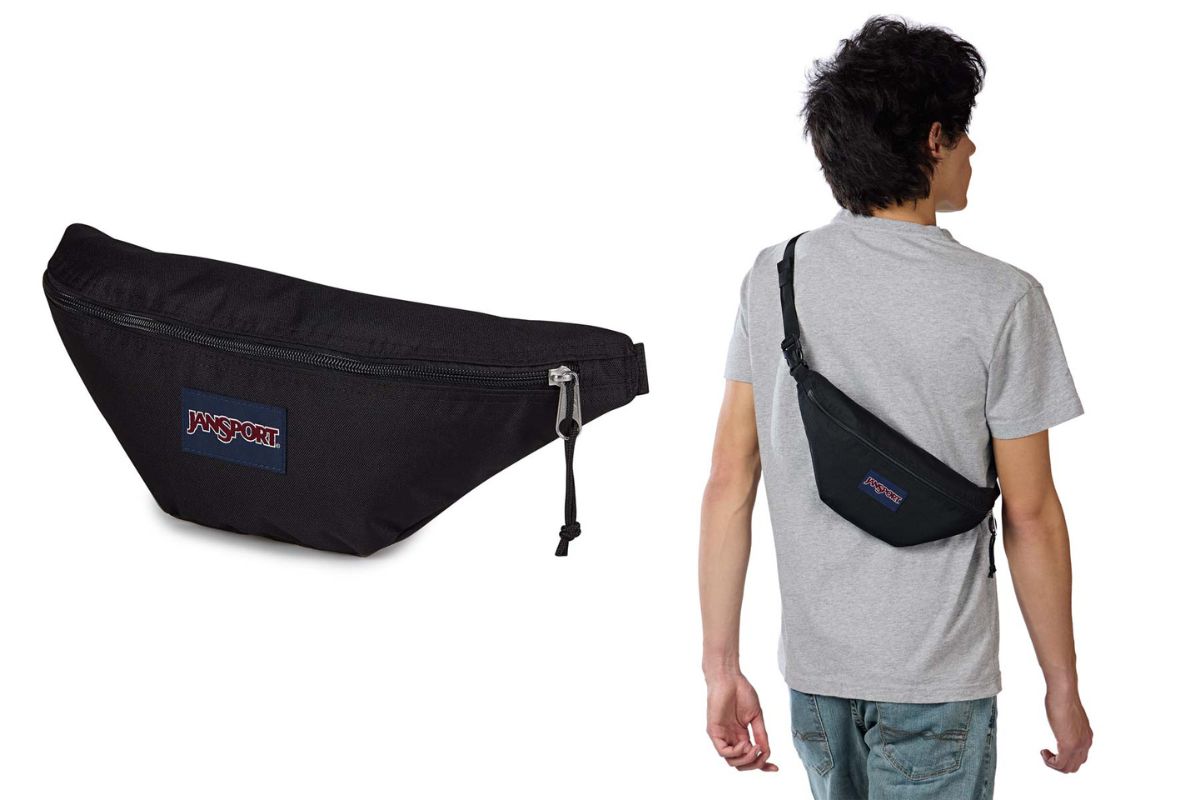 ジャンスポーツ「スイングウエストパック」￥3,850／15×37×7.5㎝／約4ℓ／ブラック