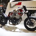 昨年のミラノショーで発表されたホンダのV型3気筒エンジンコンセプト。電動過給機を搭載、今後、ファンモデルへの導入・搭載が期待される注目のユニットとなっている。