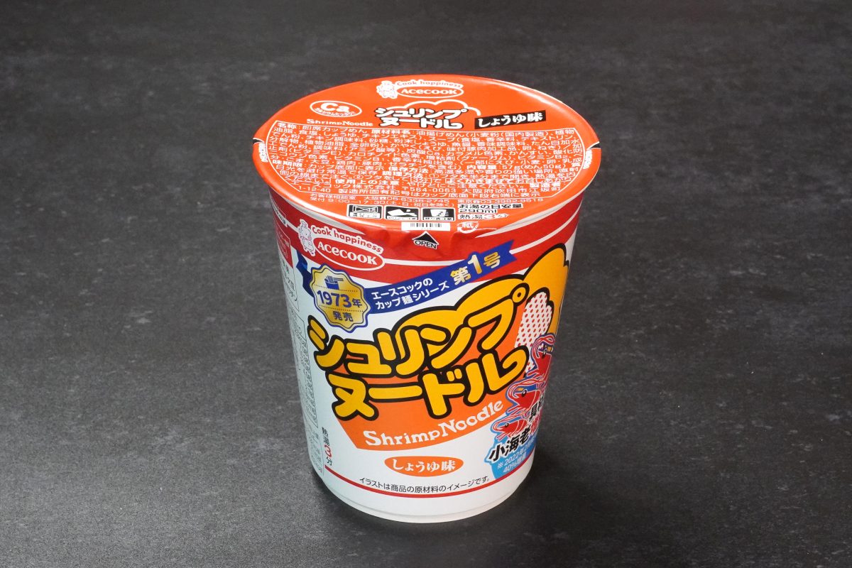 エースコック シュリンプヌードル　小海老増量 ￥241（税込）