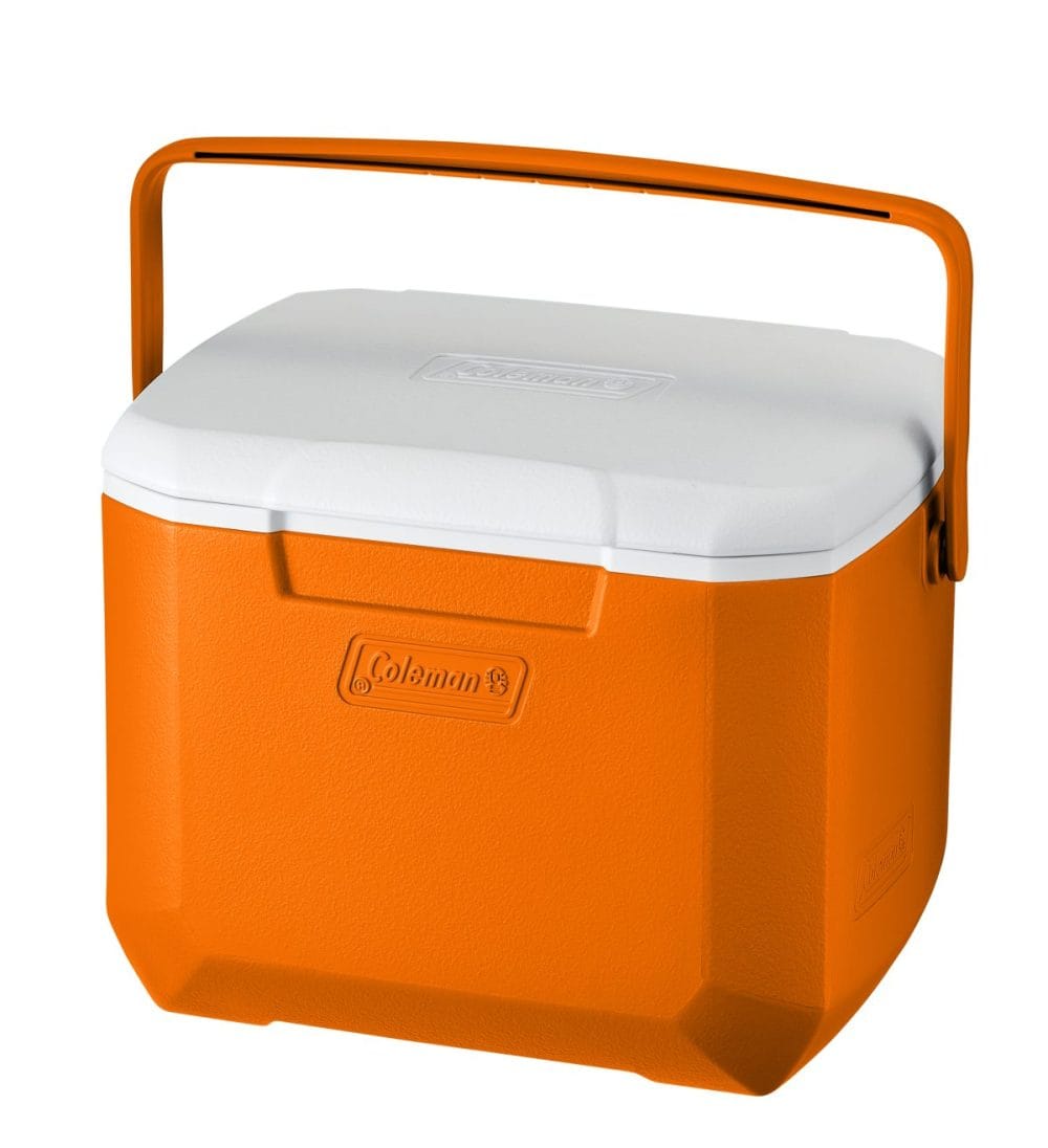 コールマン「エクスカーションクーラー/16QT」￥4,290／約39×31×29（h）㎝／約15ℓ／約1.8㎏／オレンジ