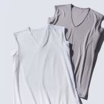 グンゼ アセドロン Ver.2 左）大きな汗取り付きスリーブレス（天竺）　￥2,090（税込） 右）大きな汗取り付きスリーブレス（鹿の子）　￥1,980（税込）