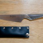 縫わずに作るナイフケースは、グローバルのペティナイフ用を作製