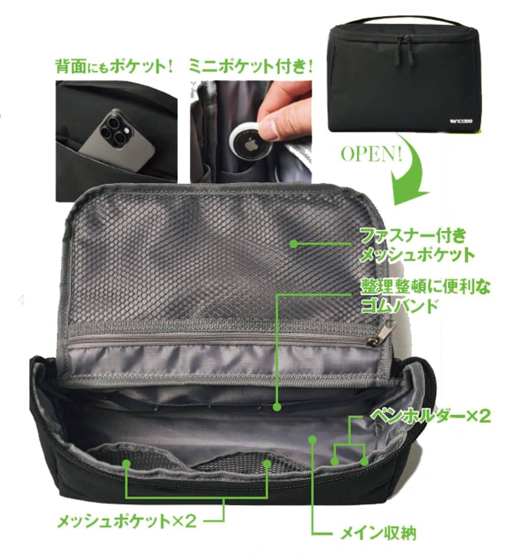 ケース内部は仕分けポケットが充実