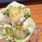 フワフワのシフォンケーキも抹茶ソースが良くしみ込んでいて美味しい！