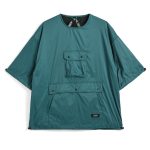 タイオン「クルーネック ハーフスリーブカットソー」￥5,940／ダークブルーグリーン